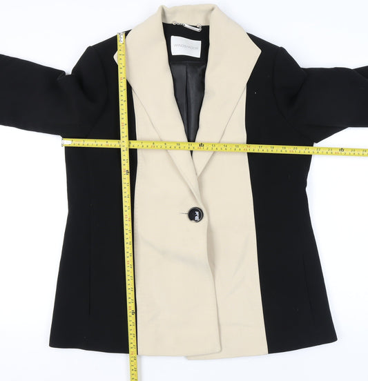 Windsmoor Women’s Black Beige Colourblock Blazer Jacket UK 16