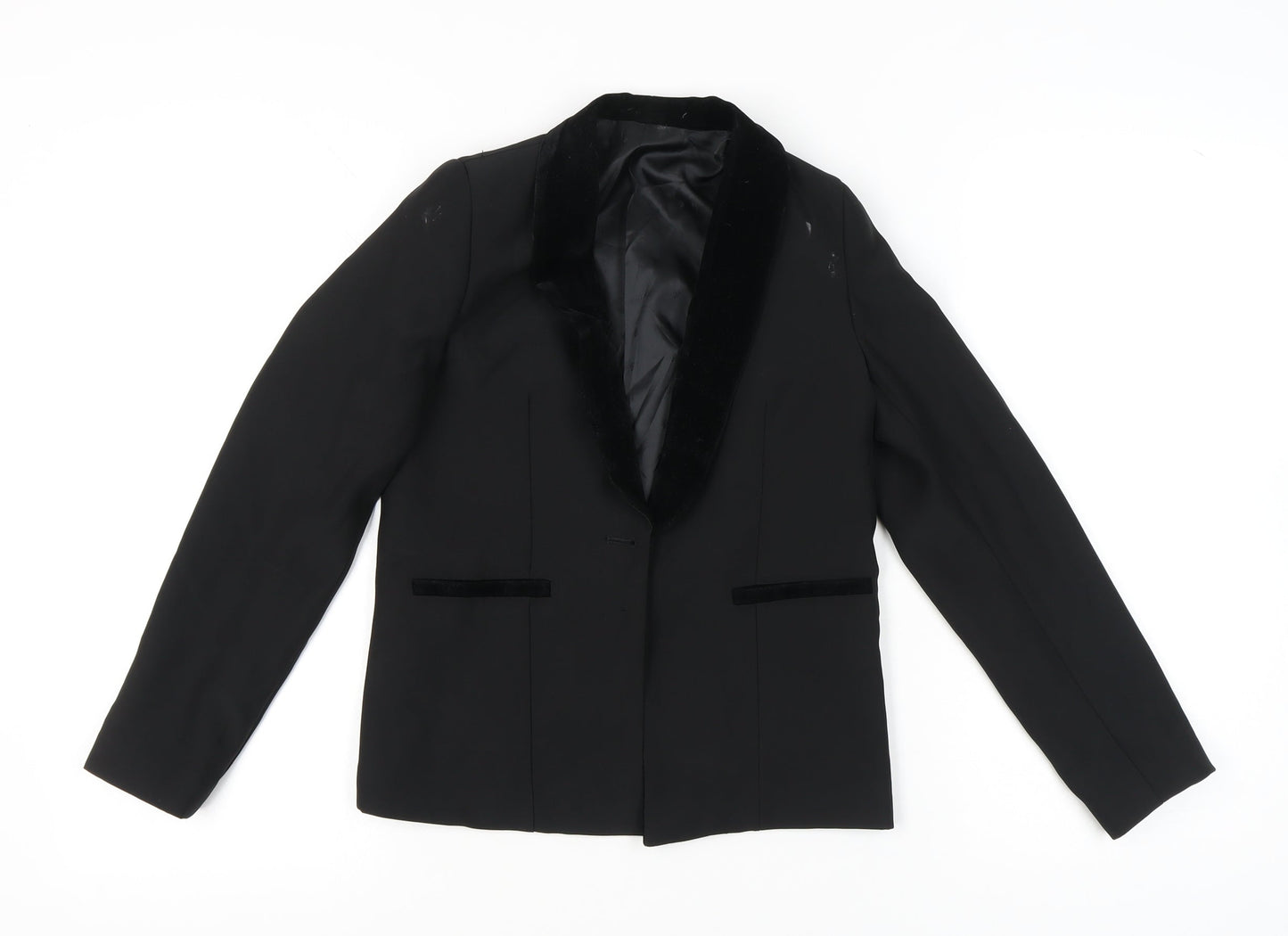 Paisley London Girls Black Slim Fit Blazer Jacket Size 12 Years