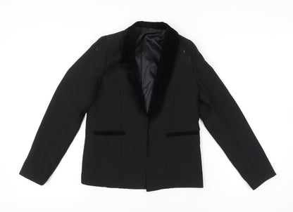 Paisley London Girls Black Slim Fit Blazer Jacket Size 12 Years