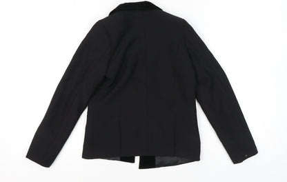 Paisley London Girls Black Slim Fit Blazer Jacket Size 12 Years
