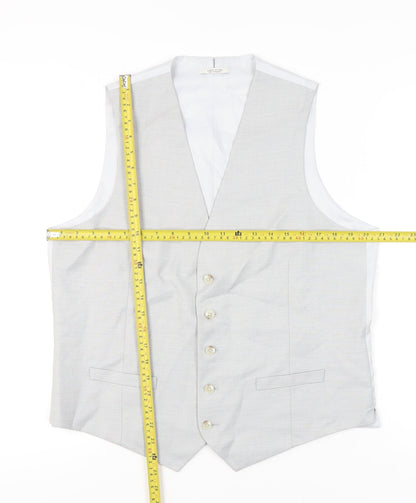 Mens UK Size 42 Marks and Spencer Regular Grey Suit Waistcoat