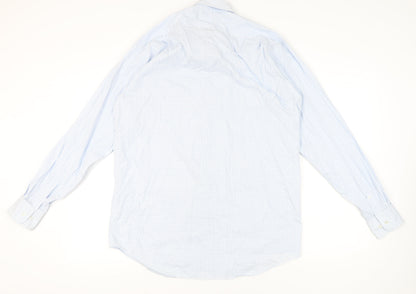 Austin Reed Men’s Blue Check Cotton Button-Up Shirt 16.5 42in