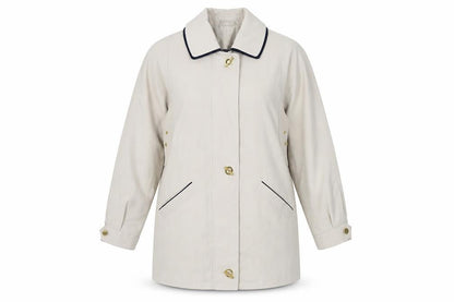 David Barry Womens Beige Mid-Length Overcoat UK14 Polyester