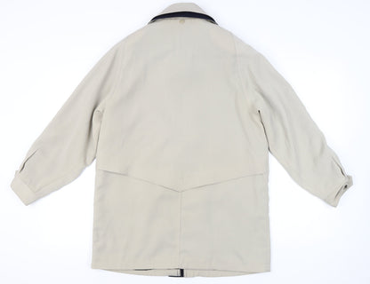 David Barry Womens Beige Mid-Length Overcoat UK14 Polyester
