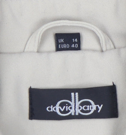 David Barry Womens Beige Mid-Length Overcoat UK14 Polyester