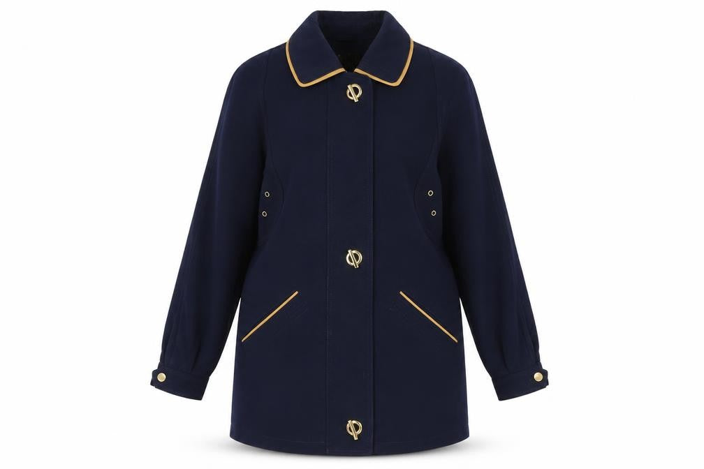 Womens UK Size 12 David Barry Blue Overcoat