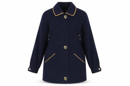 Womens UK Size 12 David Barry Blue Overcoat