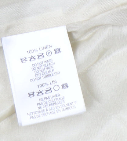 Hobbs Women’s Beige Linen Suit Jacket Size 12 Tailored Workwear