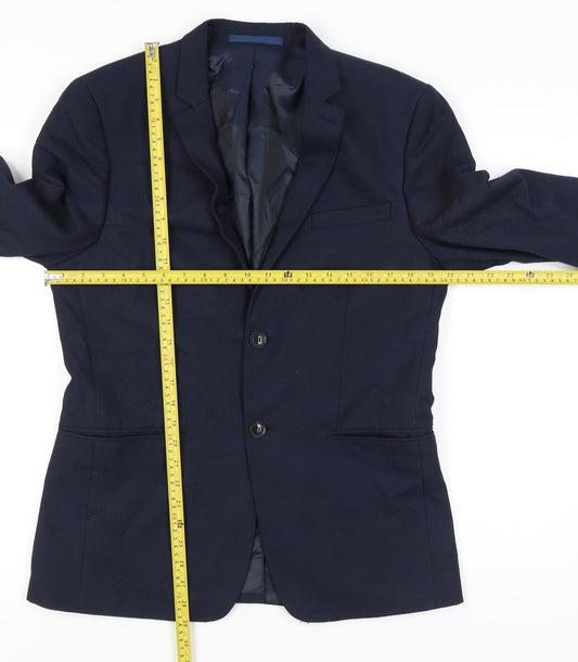 Mens UK Size 40 Topman Regular Blue Suit Jacket