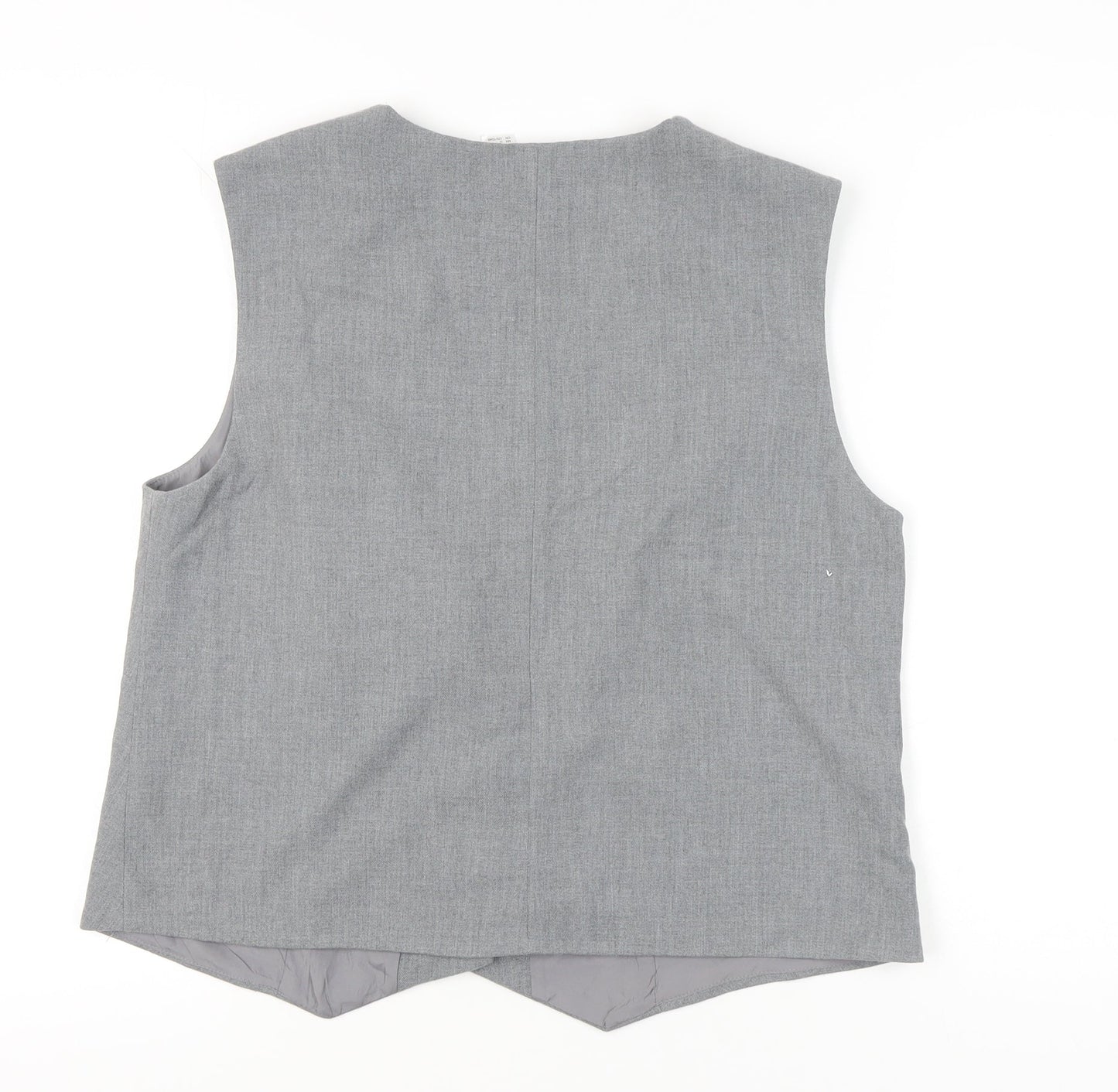 H&M Women Grey Suit Waistcoat L Regular Fit Sleeveless Formal