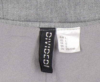 H&M Women Grey Suit Waistcoat L Regular Fit Sleeveless Formal