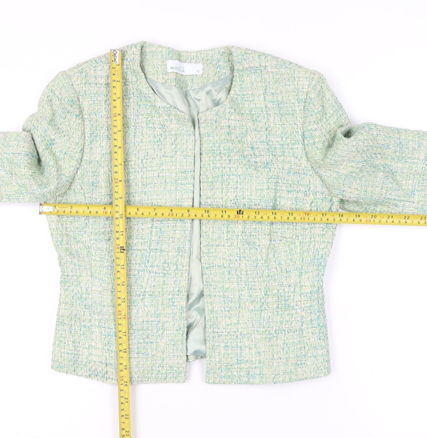 Womens UK Size 10 Minosa Petites Green Suit Jacket