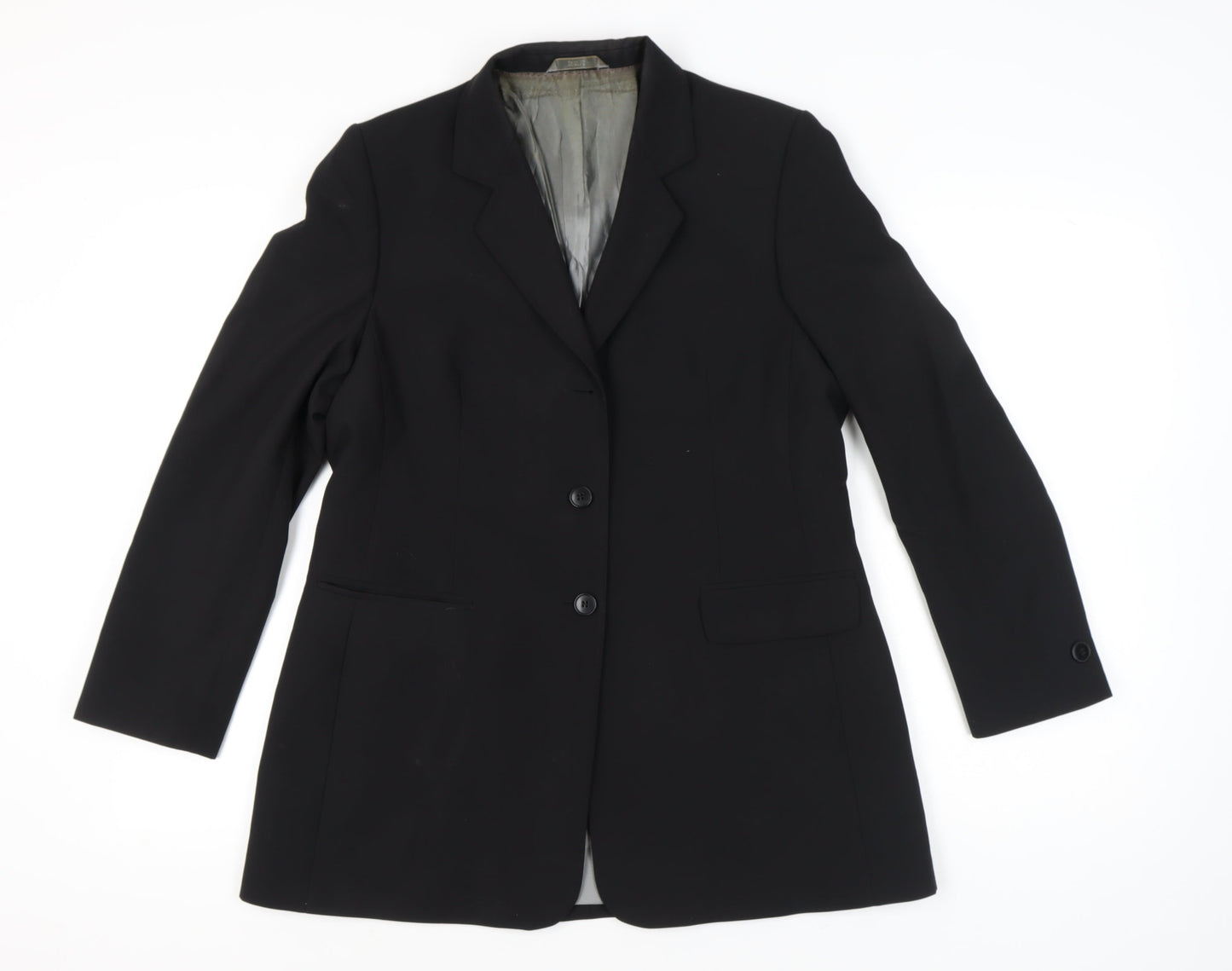 Marks and Spencer Womens Black Size 16 Classic Fit Single-Breasted Suit Jacket