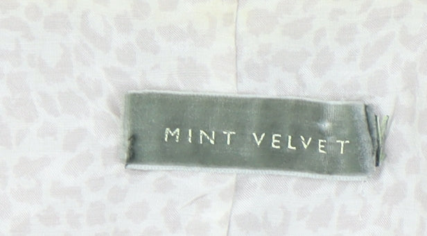 Mint Velvet Womens Beige Linen Blend Blazer Size 16 Single Breasted