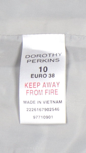 Dorothy Perkins Women Grey Linen Blend Size 10 Suit Jacket Blazer