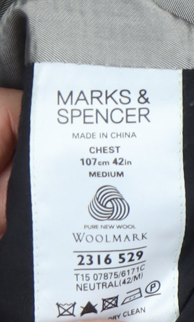 Mens UK Size 42 Marks and Spencer Regular Brown Suit Jacket