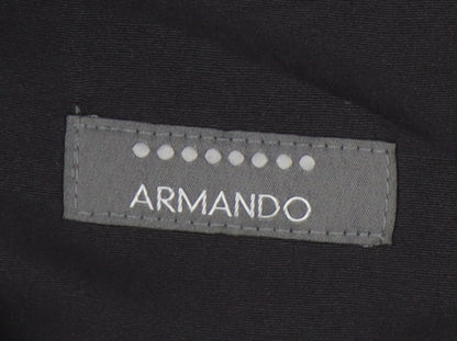 Armando Men’s Black Dress Pants 34W 31L Wool Blend Formal Trousers