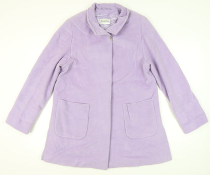 Basler Womens Purple Wool Blend Overcoat Size 14