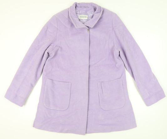 Basler Womens Purple Wool Blend Overcoat Size 14