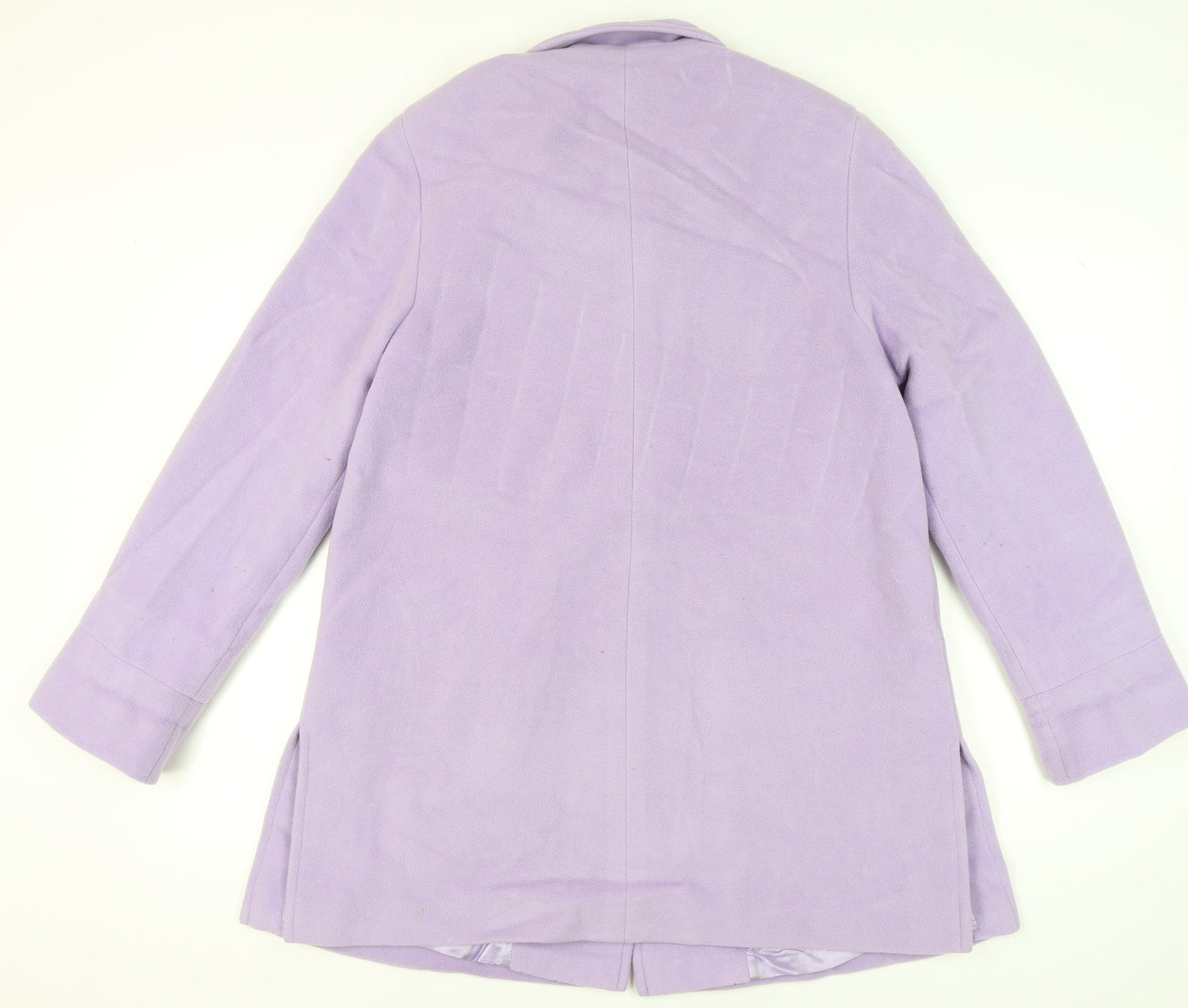 Basler Womens Purple Wool Blend Overcoat Size 14