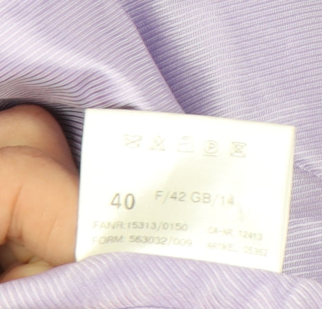 Basler Womens Purple Wool Blend Overcoat Size 14