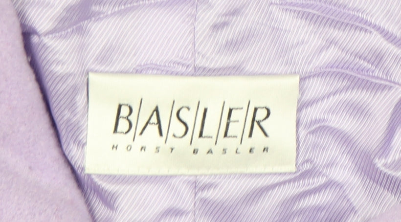 Basler Womens Purple Wool Blend Overcoat Size 14