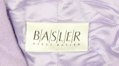 Basler Womens Purple Wool Blend Overcoat Size 14
