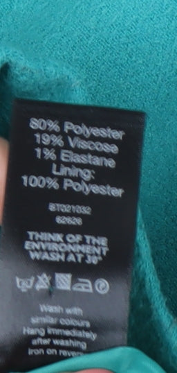 F&F Women’s Green Mid-Length Coat Size 10 Button Classic