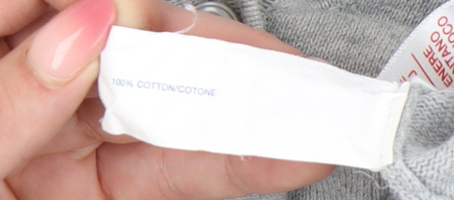 Gap Kids Teens Grey Cotton Sequin Pocket V-Neck Cardigan Size 14