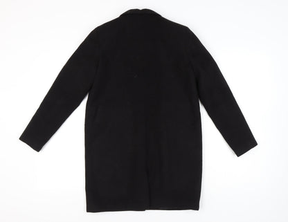 Womens UK Size 12 Bershka Black Overcoat