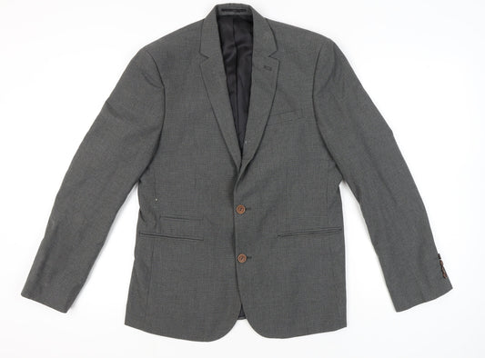 ASOS Men’s Grey Slim Fit Checked Blazer Jacket 40 Chest