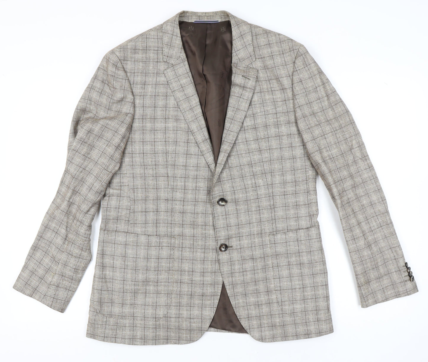 Mens UK Size 42 Tommy Hilfiger Regular Beige Suit Jacket