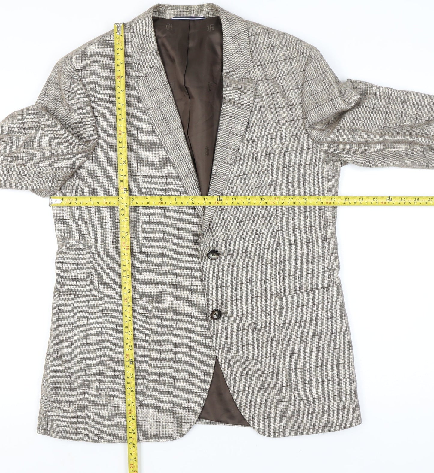 Mens UK Size 42 Tommy Hilfiger Regular Beige Suit Jacket