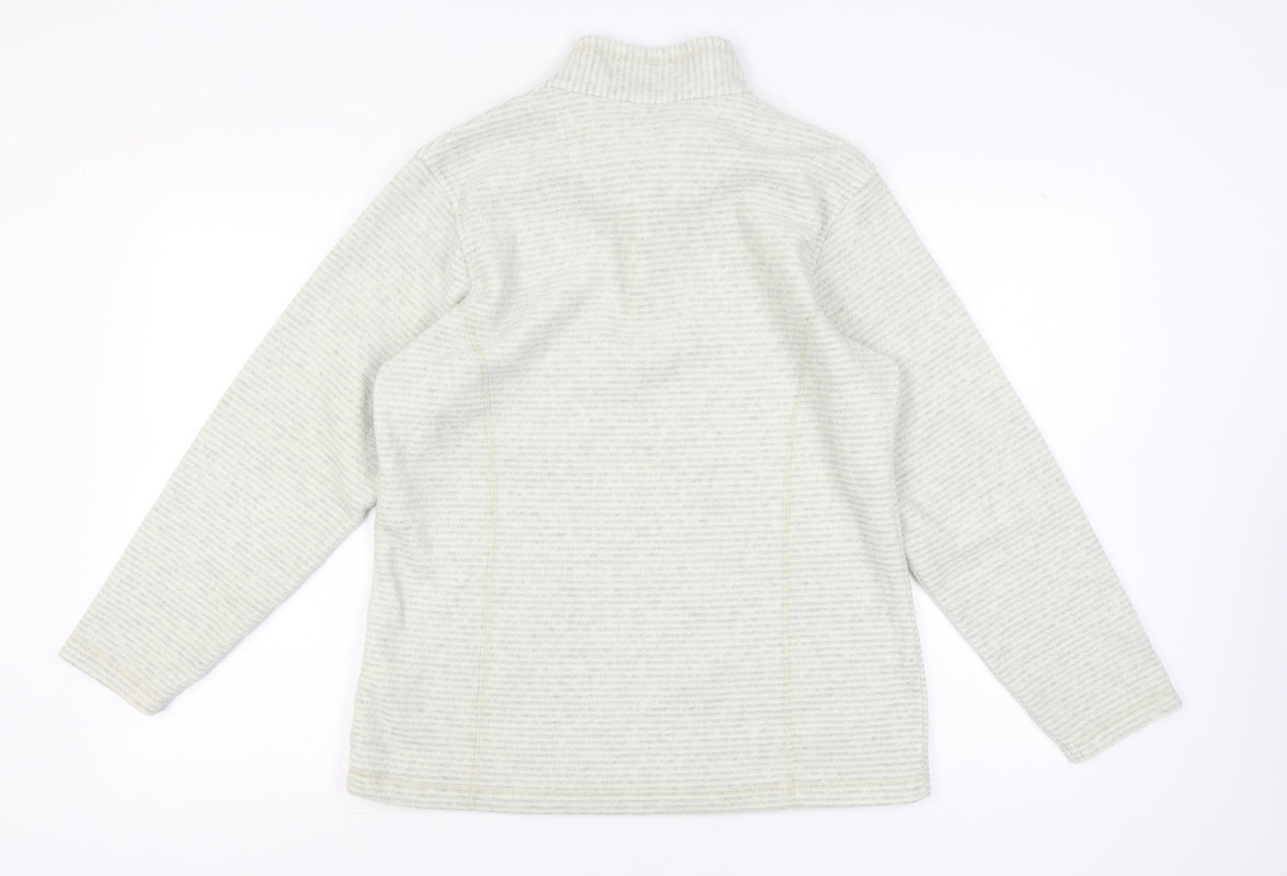 Regatta Women’s Beige Striped 1/4 Zip Fleece Sweatshirt UK 14