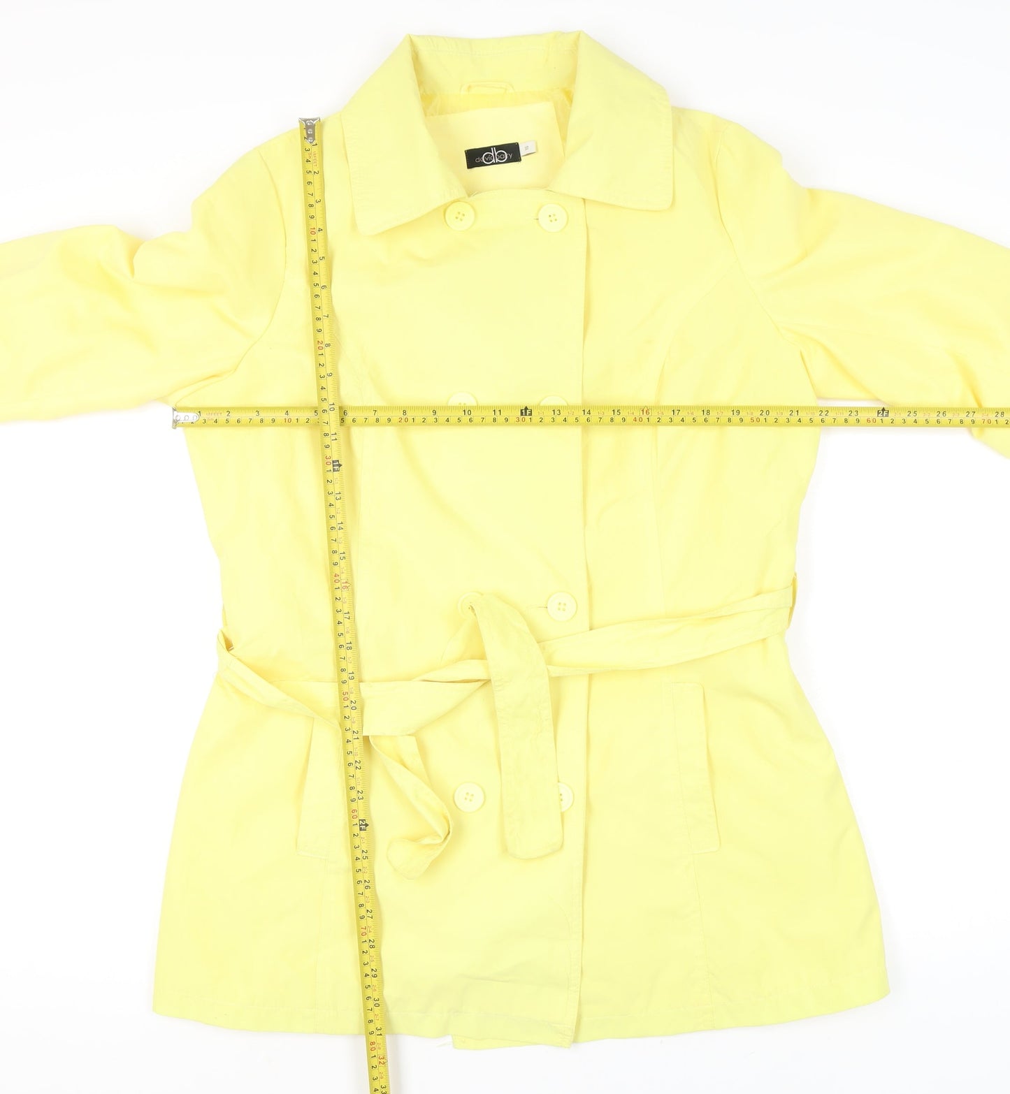 Womens UK Size 16 David Barry Yellow Trench Coat