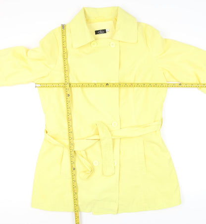 Womens UK Size 16 David Barry Yellow Trench Coat
