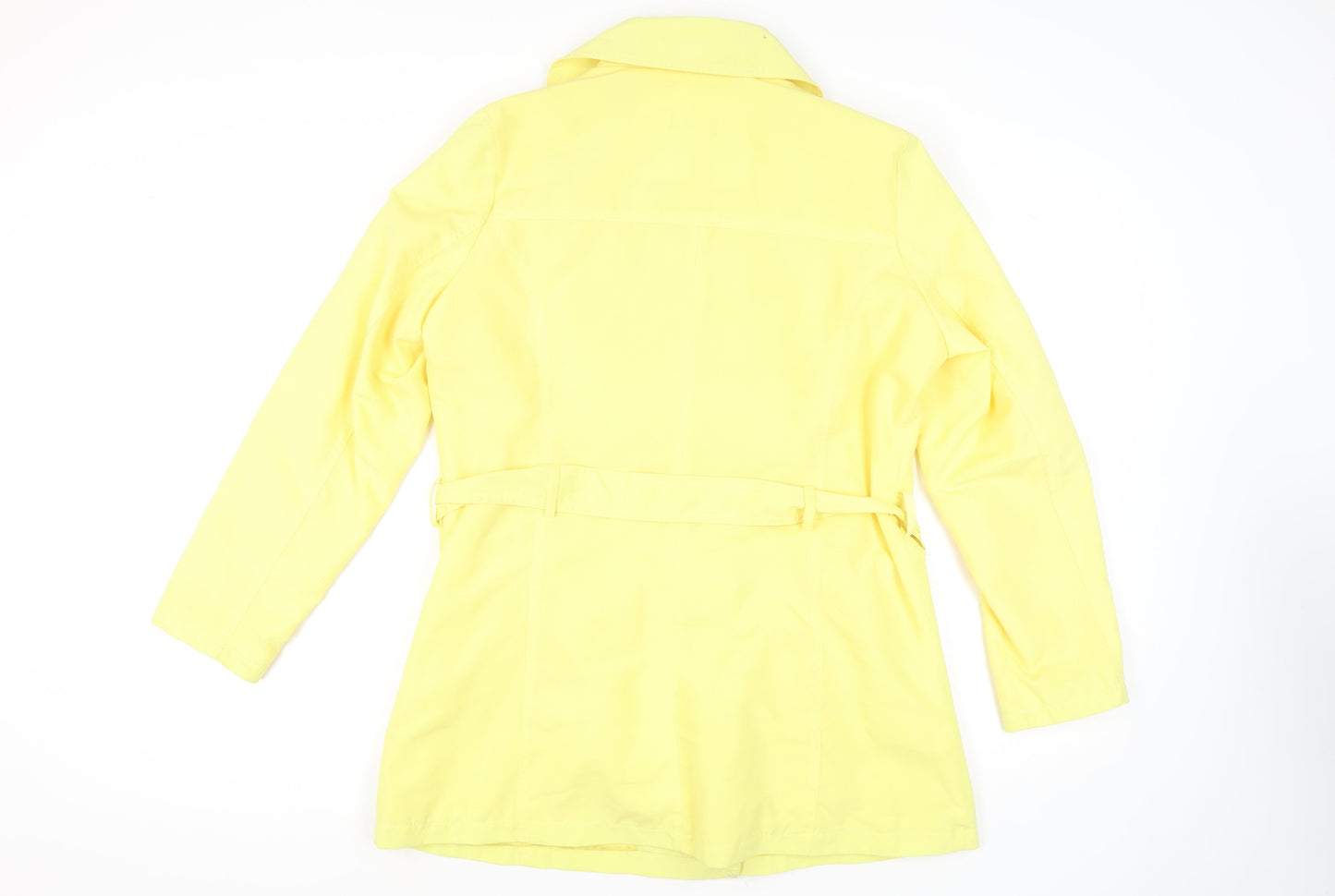 Womens UK Size 16 David Barry Yellow Trench Coat