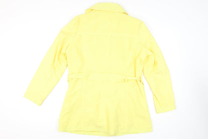 Womens UK Size 16 David Barry Yellow Trench Coat