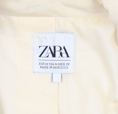 Zara Women Beige Double Breasted Blazer Jacket Size 12
