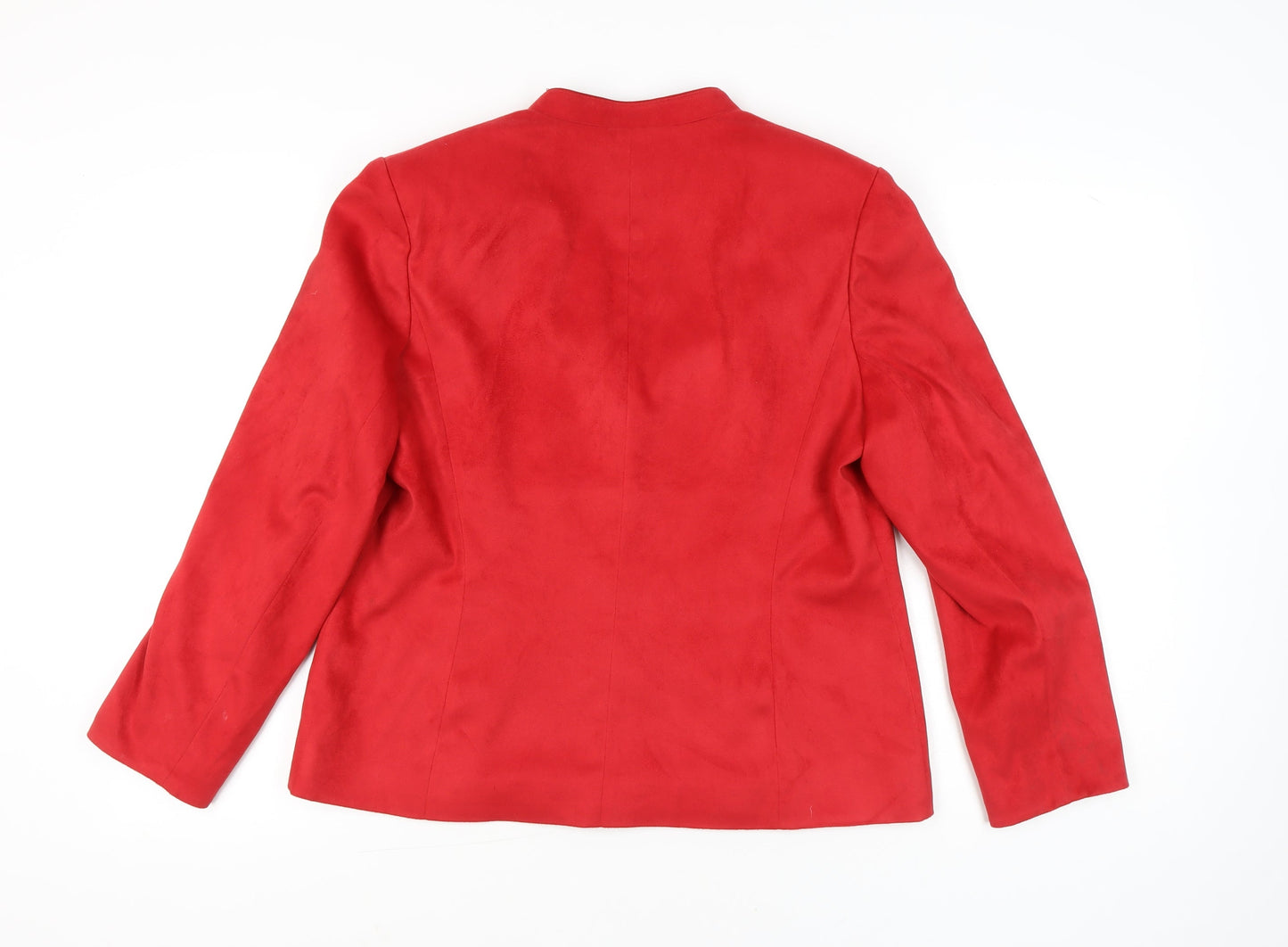 Jacques Vert Women’s Red Size 16 Shawl Collar Suit Jacket