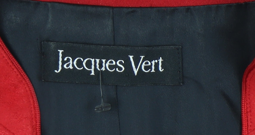 Jacques Vert Women’s Red Size 16 Shawl Collar Suit Jacket