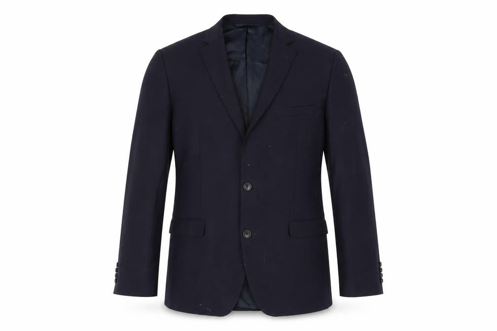Moss 1851 Men's Blue 42R Tailored Fit Wool Blend Blazer Jacket
