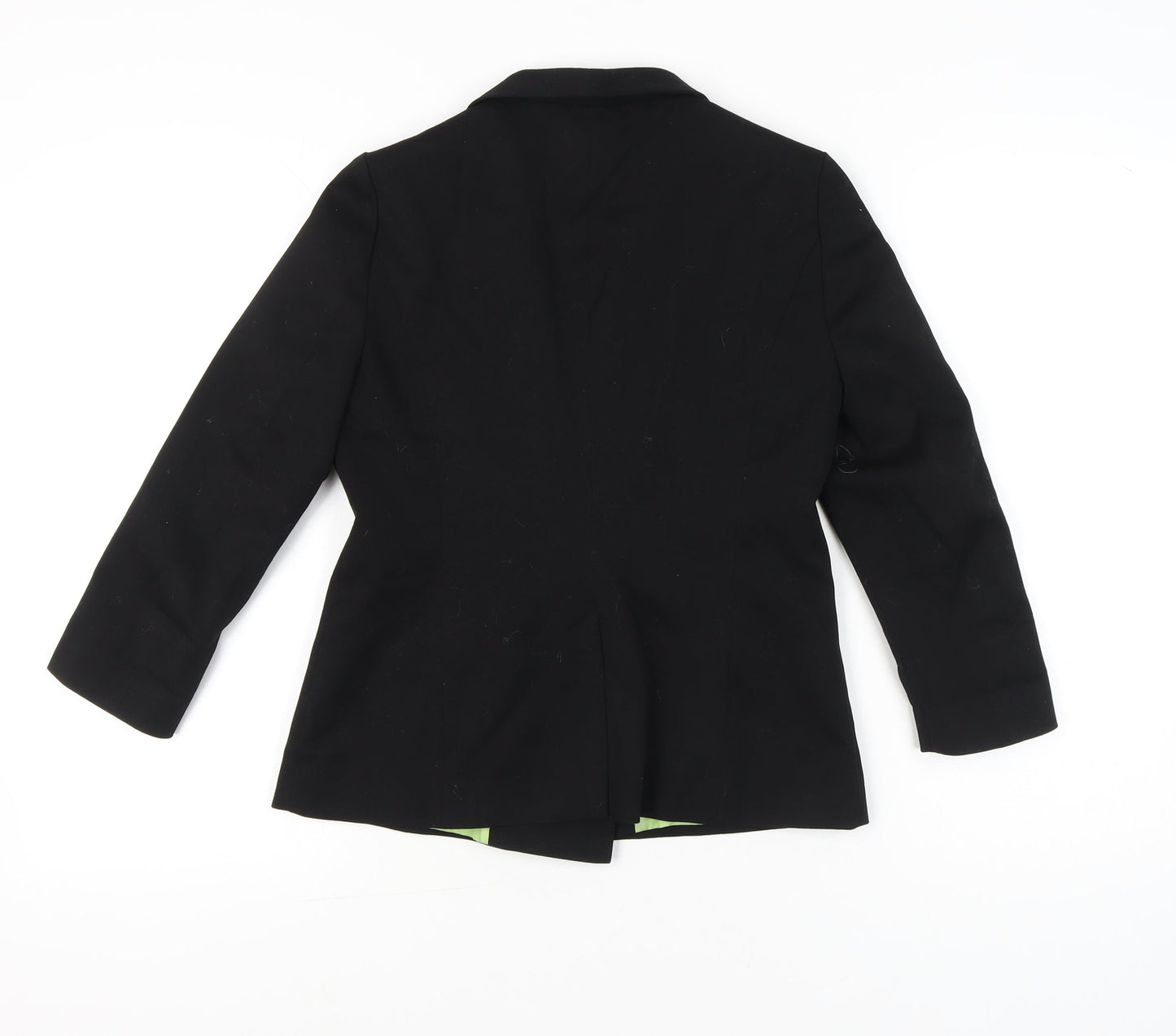 Denim Co Women Black Size 8 Double-Breasted Blazer Jacket