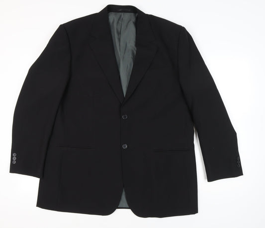 F&F Men’s Black 46 Regular Fit Blazer Jacket Smart Formal