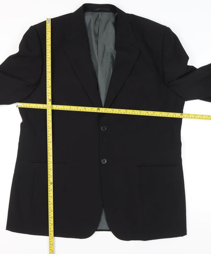 F&F Men’s Black 46 Regular Fit Blazer Jacket Smart Formal