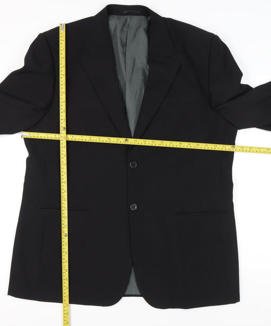 F&F Men’s Black 46 Regular Fit Blazer Jacket Smart Formal
