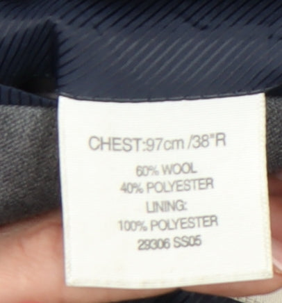 Mens UK Size 38 Greenwoods Regular Grey Suit Jacket