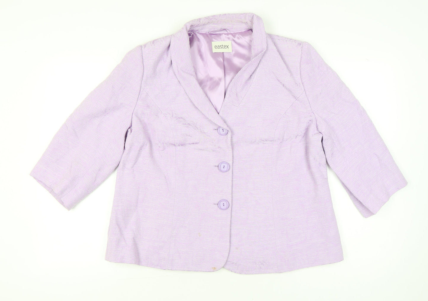 Eastex Women’s Purple Shawl Collar Suit Jacket Size 20 Regular