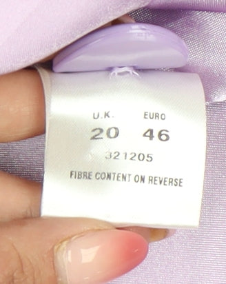 Eastex Women’s Purple Shawl Collar Suit Jacket Size 20 Regular