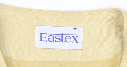 Eastex Womens Yellow Viscose Blend Suit Jacket Size 16 Short Sleeve